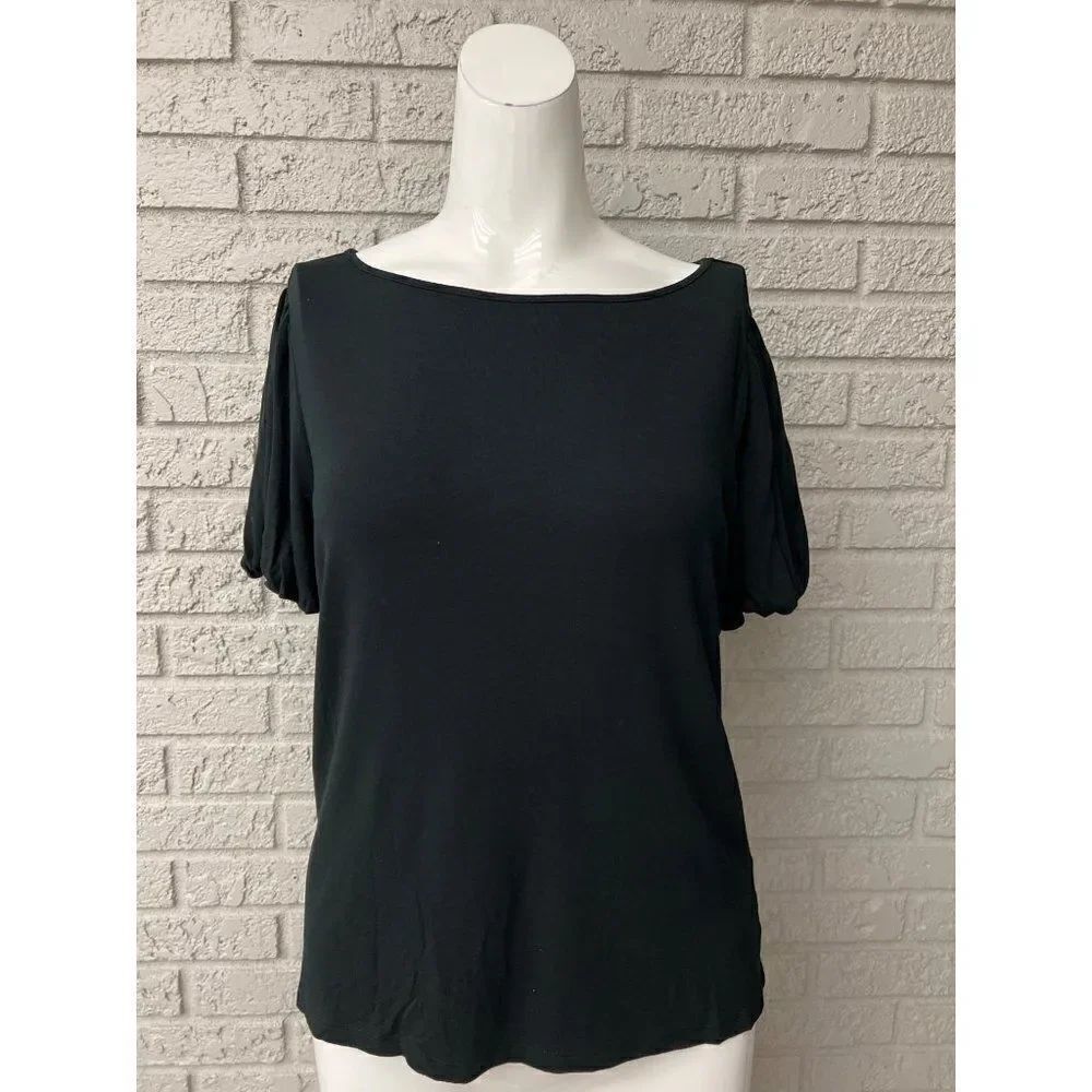 Ralph Lauren Black Puff Sleeve Top Size M